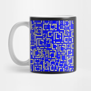 Deco Gold Blocks on Blue 5748 Mug